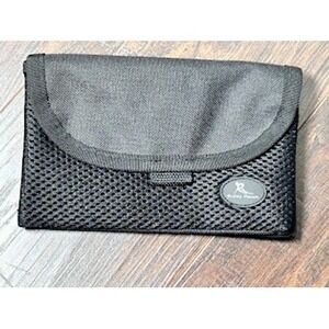 Running Buddy Pouch Black Mesh Velcro Closure Magnetic